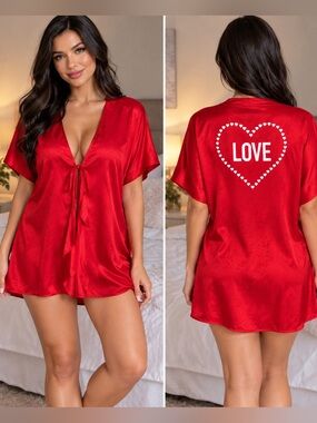 Vintage Victoria's Secret Red Kimono